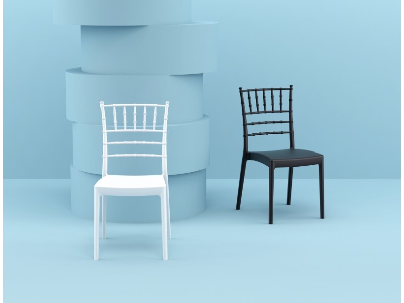 Scaun Chiavari Alb / Chiavari Negru