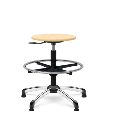 Taburet Laborator Lemn H63-75 cm imagine principala